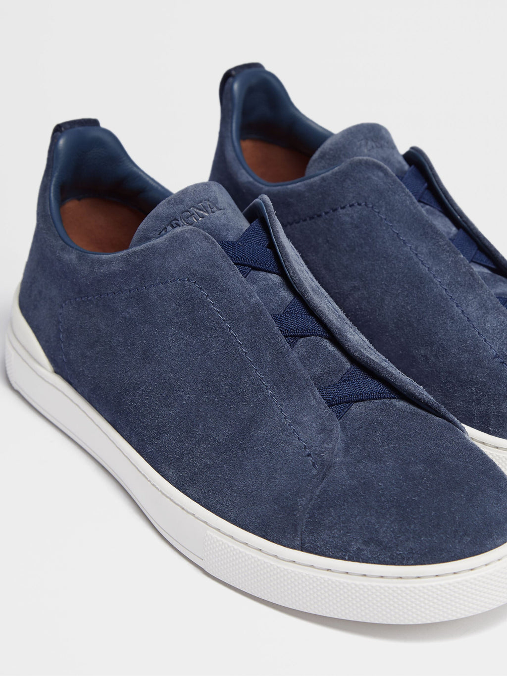 ZEGNA Utility Blue Suede Triple Stitch™ Sneakers