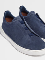 ZEGNA Utility Blue Suede Triple Stitch™ Sneakers