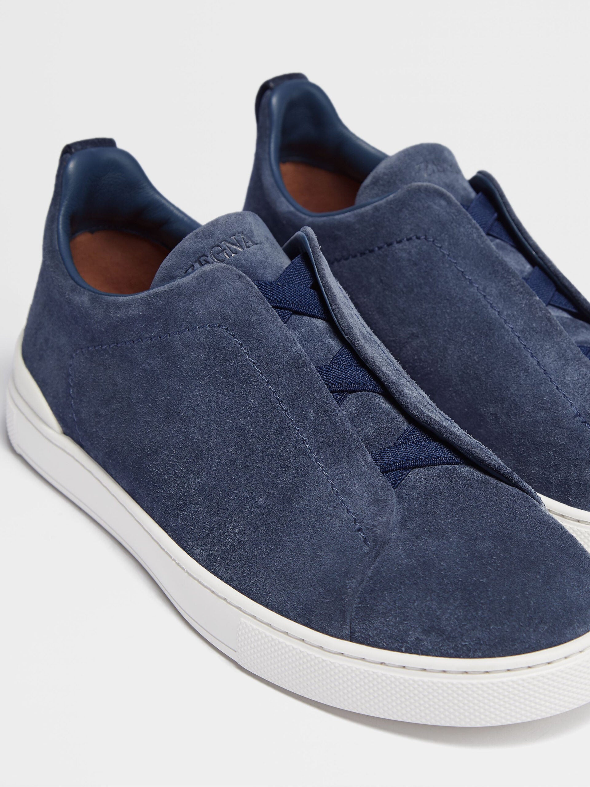 ZEGNA Utility Blue Suede Triple Stitch™ Sneakers