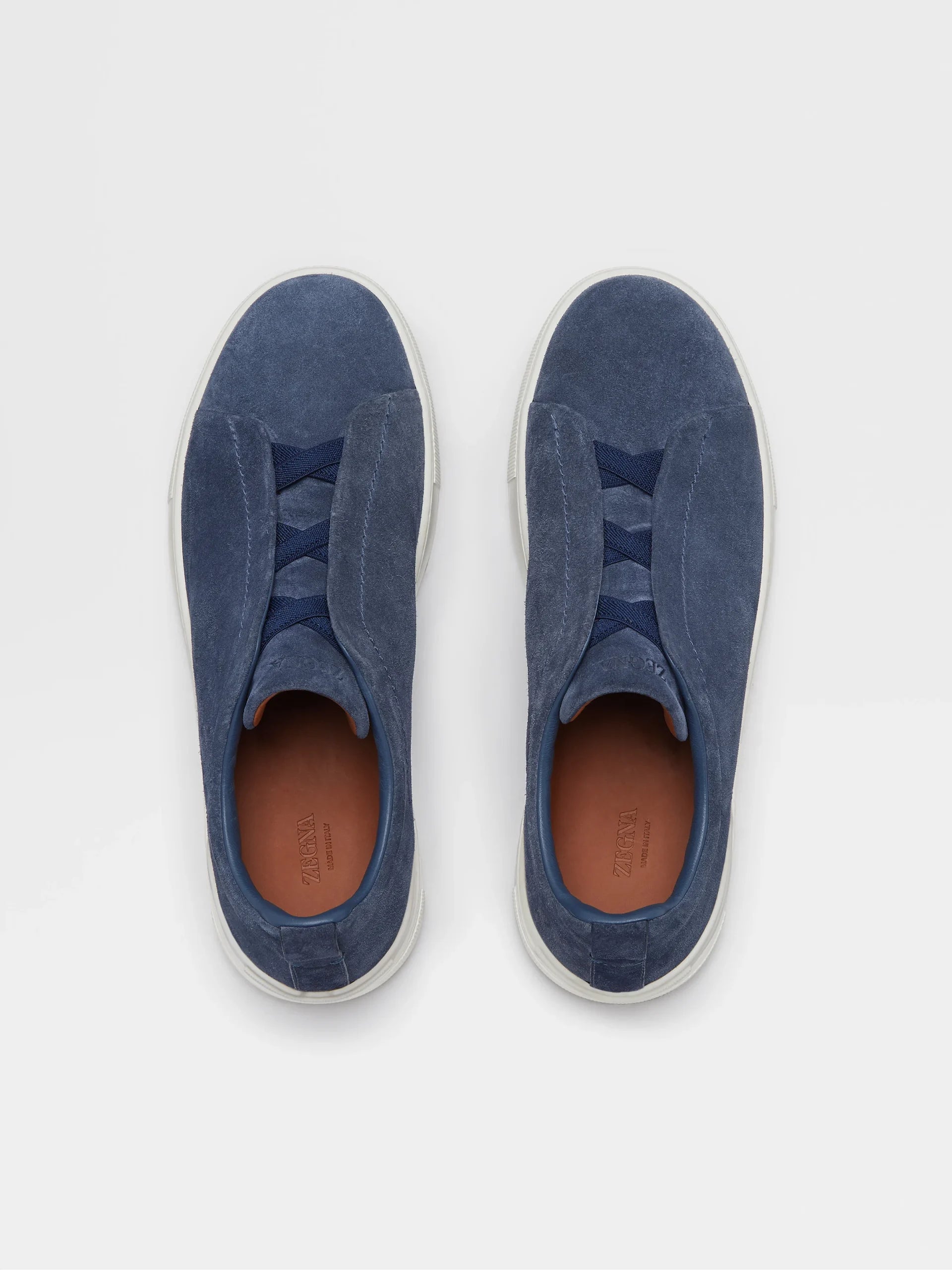 ZEGNA Utility Blue Suede Triple Stitch™ Sneakers