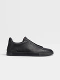 Zegna Triple Stitch Slip-On Sneaker black