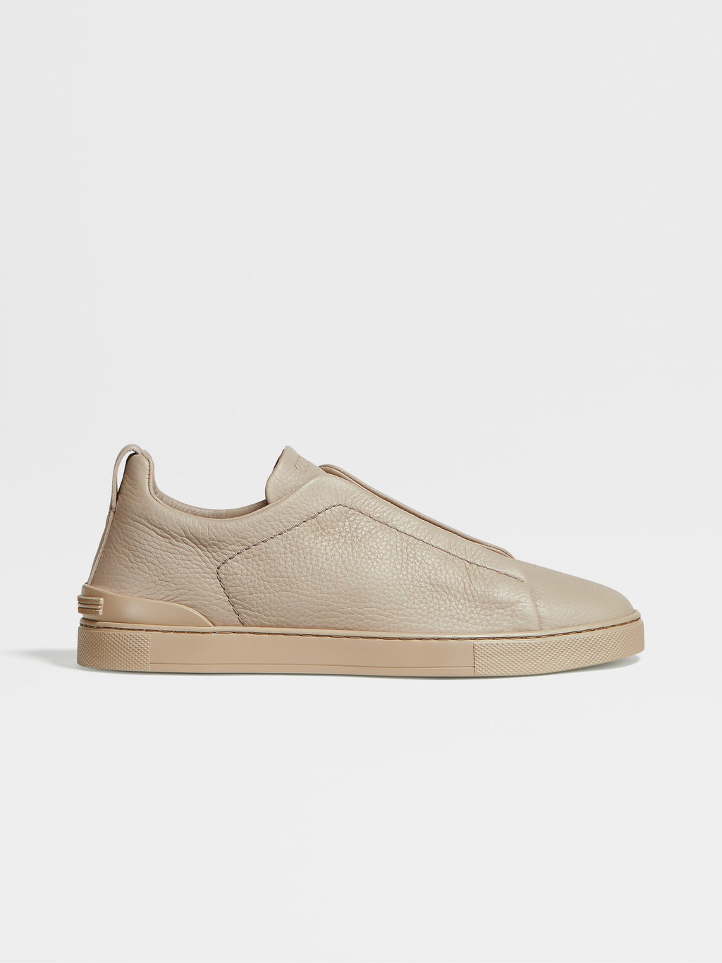 ZEGNA Beige Deerskin Triple Stitch™ Sneakers