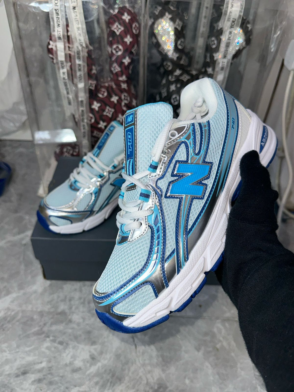 new balance 740 ‘White and Sky blue’