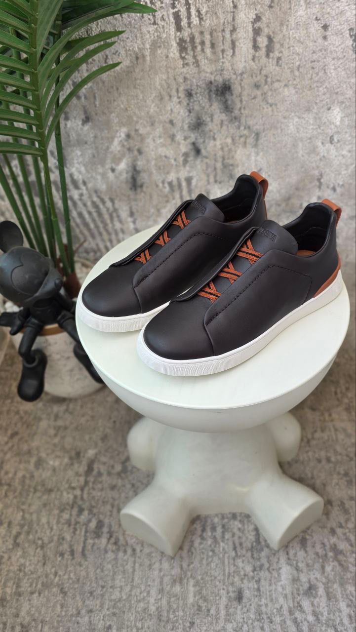 ZEGNA Triple Stitch™ Leather Sneaker