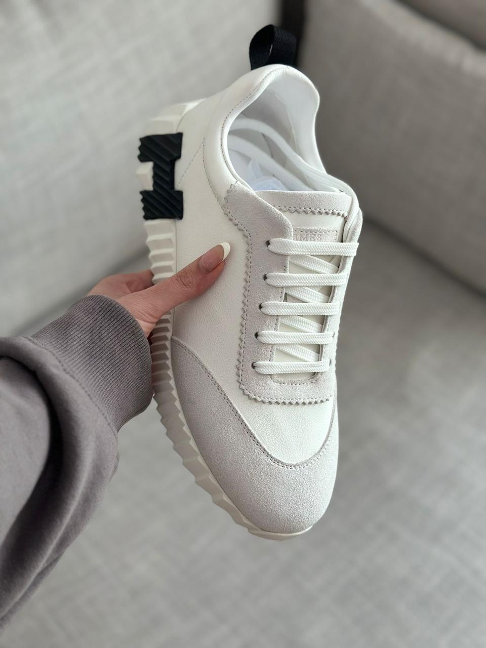 Hermès “H-Strata” Leather Sneakers