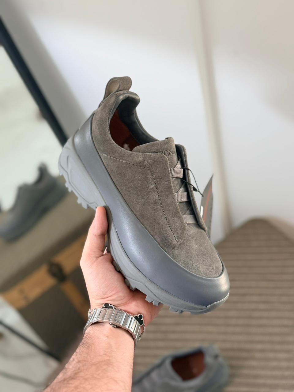 Ermenegildo Zegna TrailFlex Suede Slip-On Sneakers