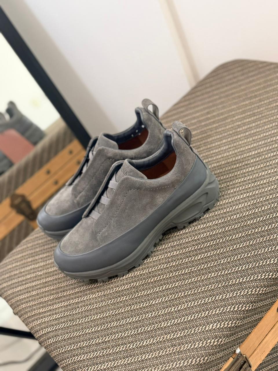 Ermenegildo Zegna TrailFlex Suede Slip-On Sneakers