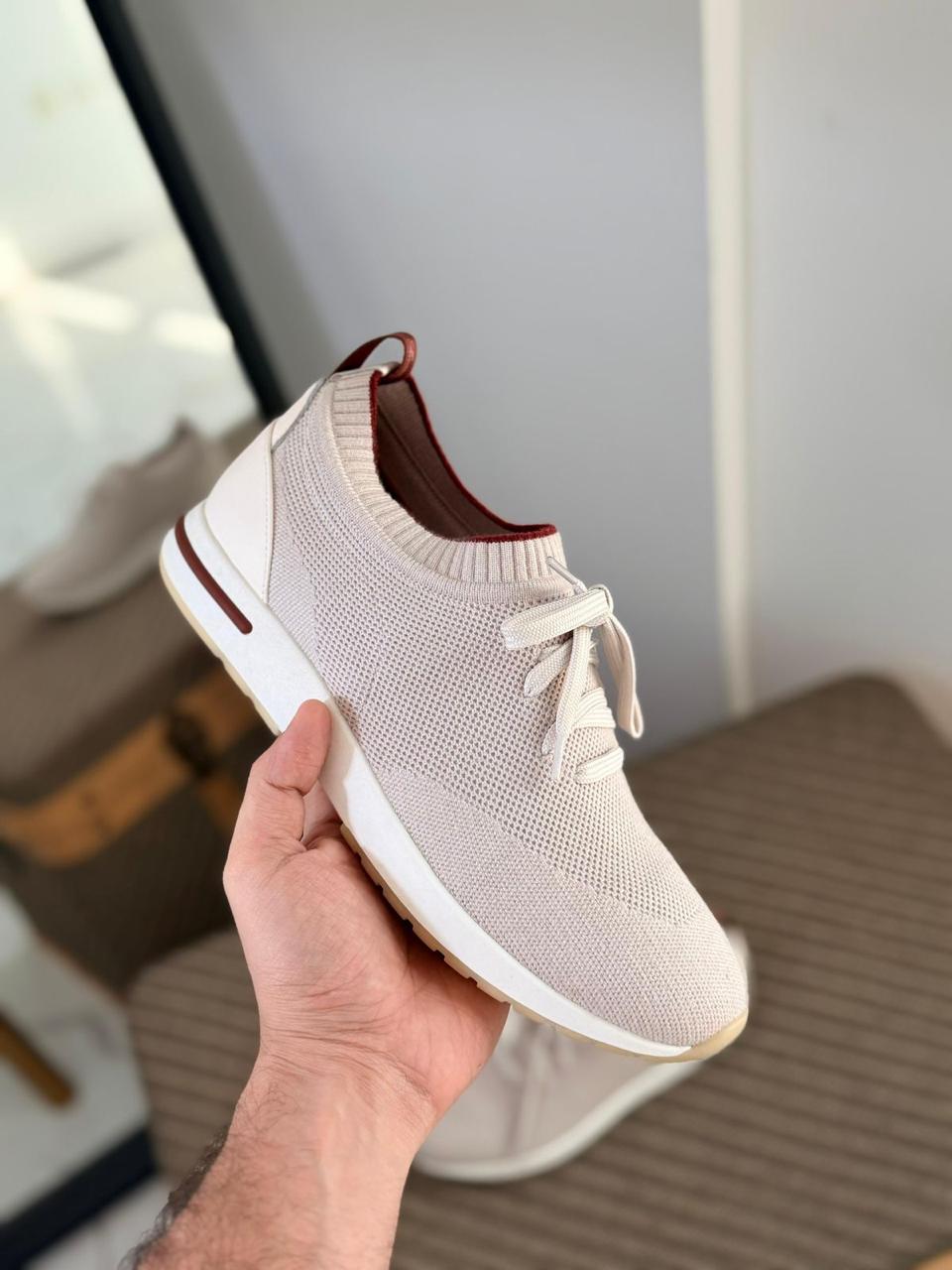 Loro piana Knit Lace-Up Sneakers