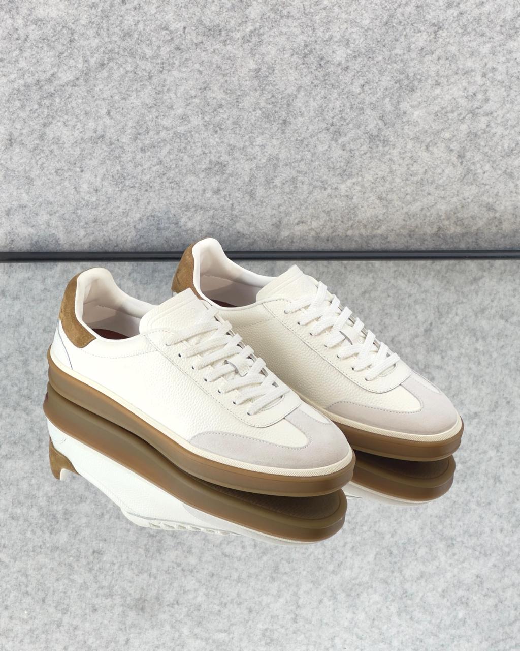 Loro piana Leather & Suede Court Sneakers