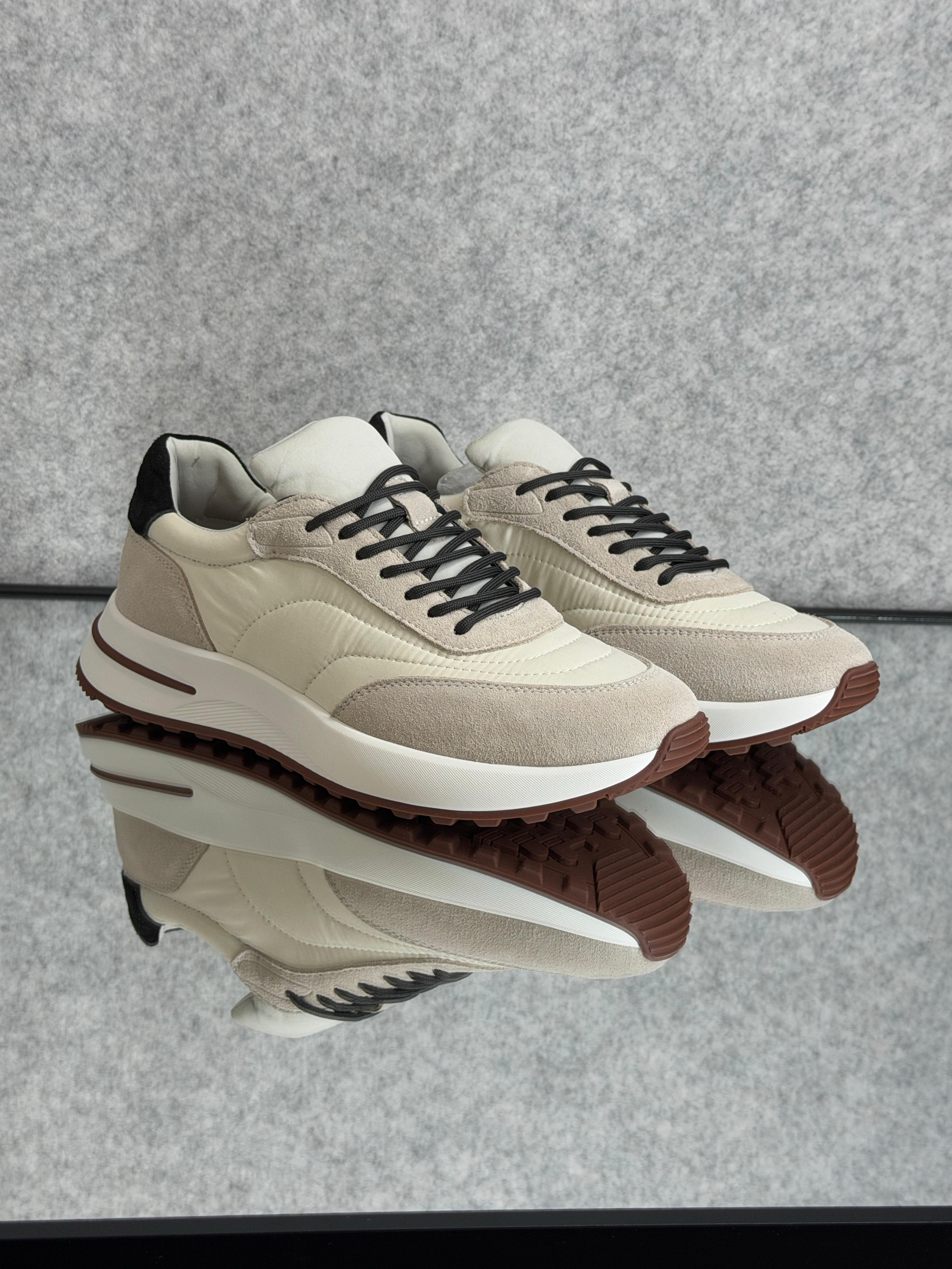 Loro piana Hybrid Leather Suede Sneakers
