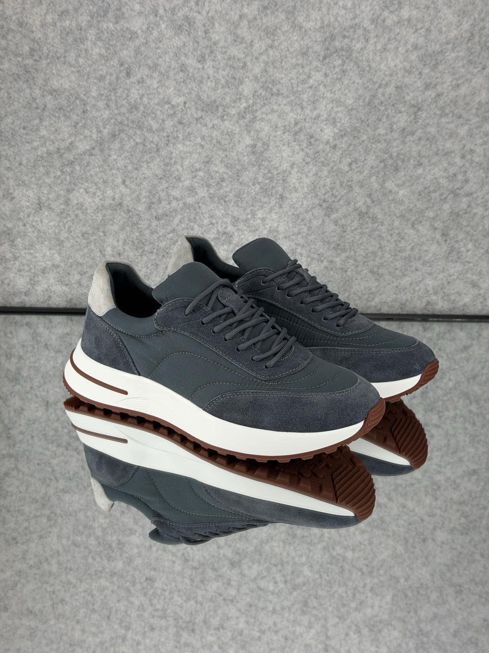 Loro piana Grey Hybrid Performance Sneakers