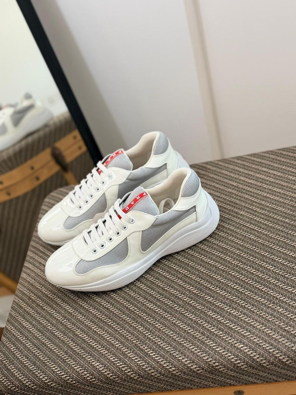 Prada White America’s Cup Sneakers