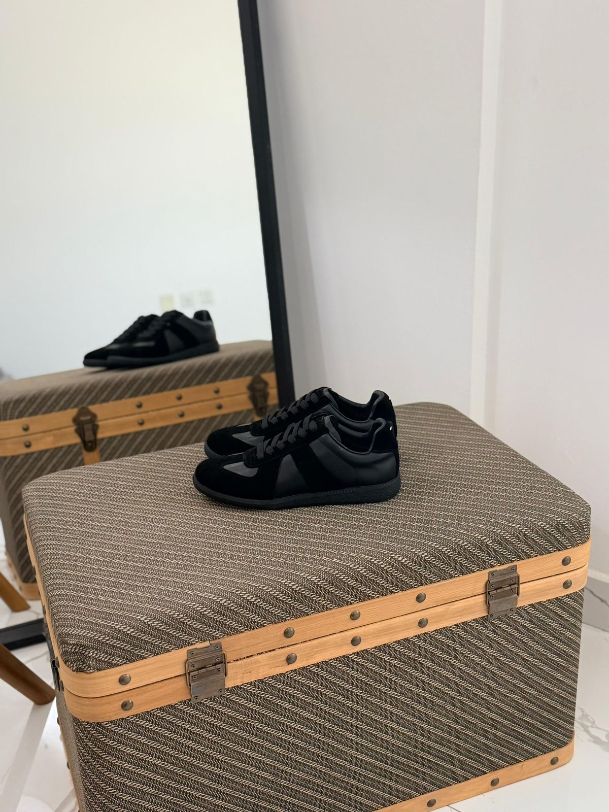 Maison Margiela Replica Low-Top Sneakers (Triple Black)