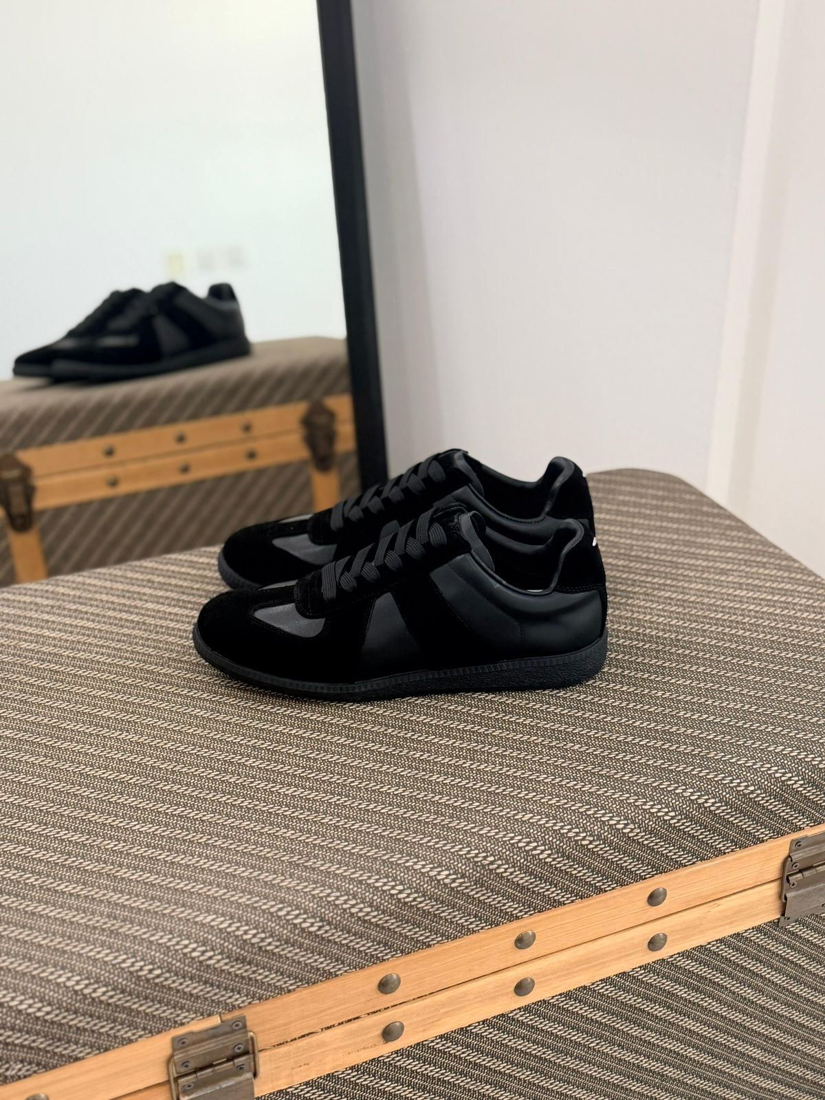 Maison Margiela Replica Low-Top Sneakers (Triple Black)