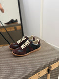 Maison Margiela Replica Low-Top Leather Sneakers (Burgundy / Dark Brown / Gum)