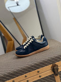 Maison Margiela Replica Low-Top Leather Sneakers (Navy / Gum)