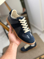 Maison Margiela Replica Low-Top Leather Sneakers (Navy / Gum)