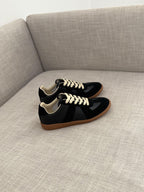 Maison Margiela Replica Low-Top Leather Sneakers (Black / Gum)