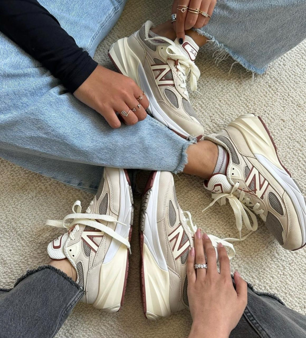 New Balance 990v6 Made in USA (Cream with Burgundy/Plum)