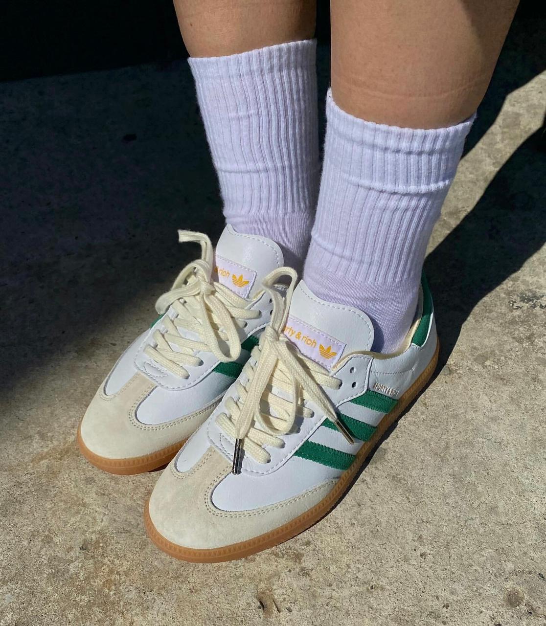 Sporty & Rich x adidas Samba (Cloud White/Green/Gum)