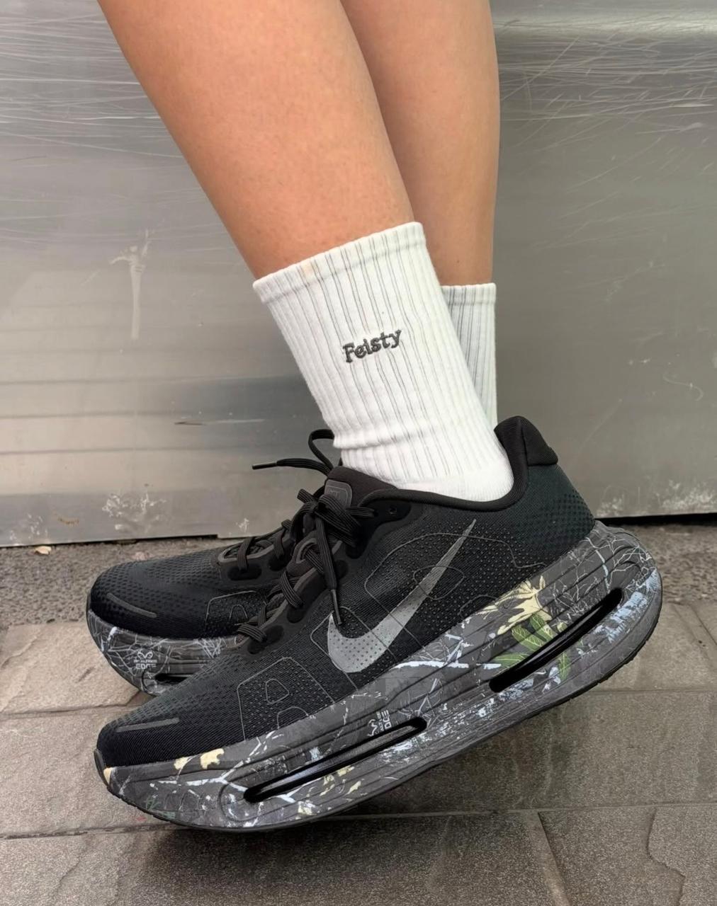 Nike Motiva (Black/Anthracite with Camo/Floral patterned midsole)
