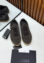 ZEGNA L’Asola Suede Sneakers (Charcoal Grey)