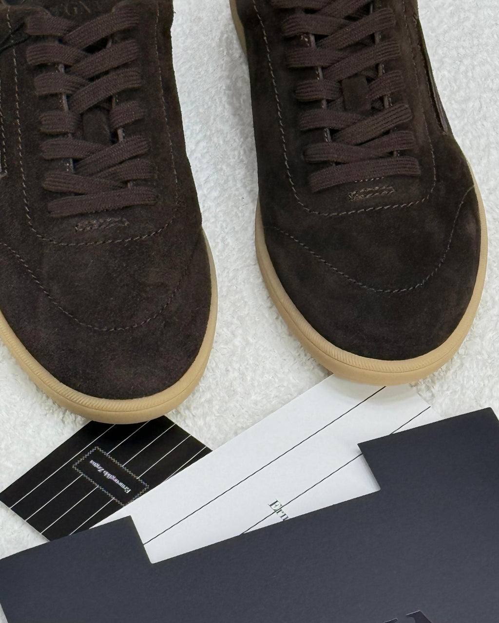 ZEGNA L’Asola Suede Sneakers (Dark Brown)