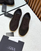 ZEGNA L’Asola Suede Sneakers (Dark Brown)