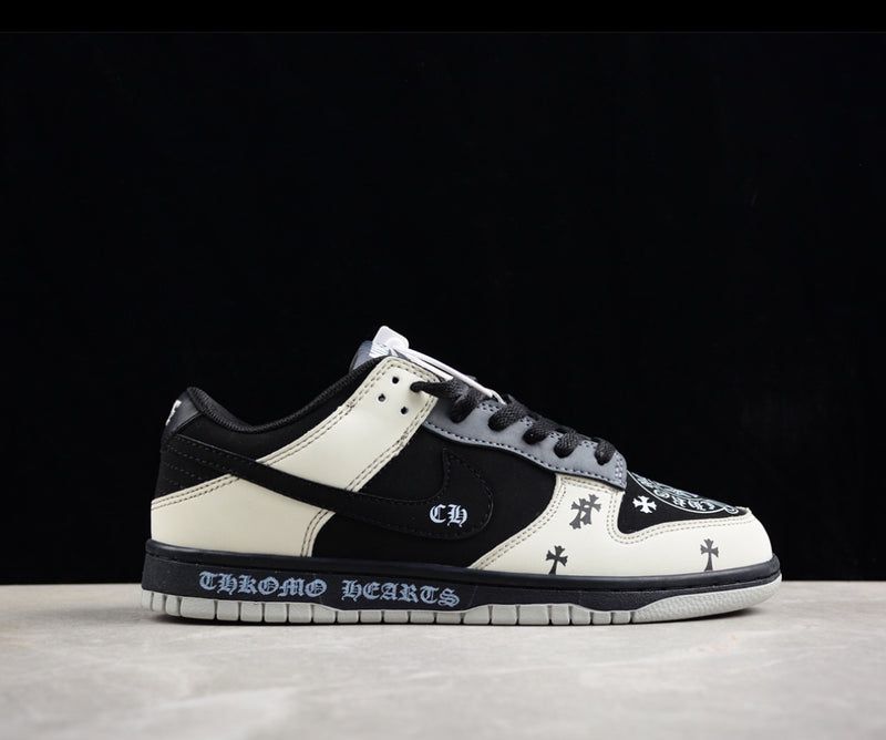 Nike Dunk Low Custom (Chrome Hearts Black/White)