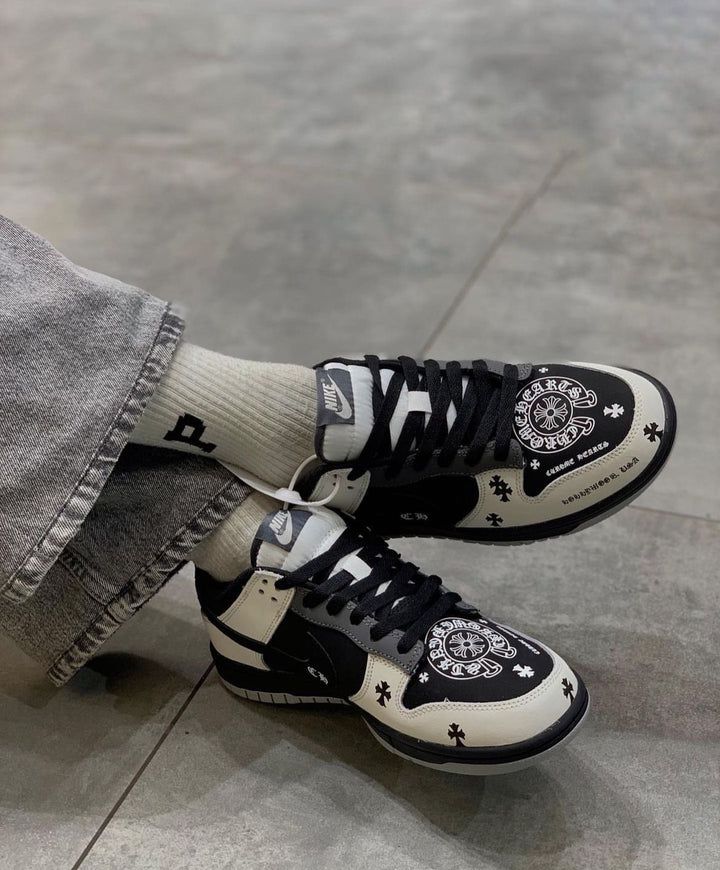 Nike Dunk Low Custom (Chrome Hearts Black/White)