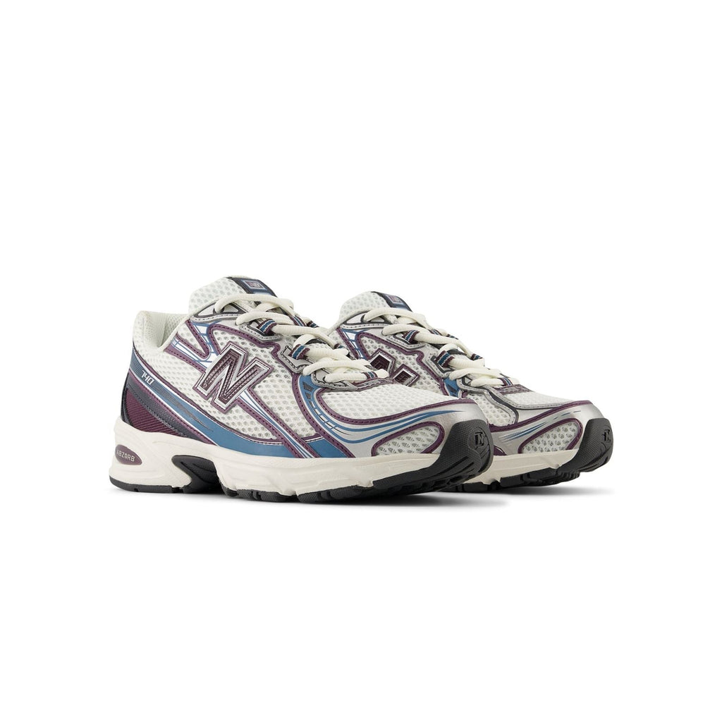 New Balance 740 (White with Purple and Metallic Silver)