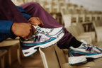 New Balance 740 (White with Purple and Metallic Silver)