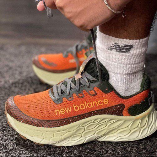 New Balance Fresh Foam X More Trail v3 (Orange with Yellow and Dark Green)