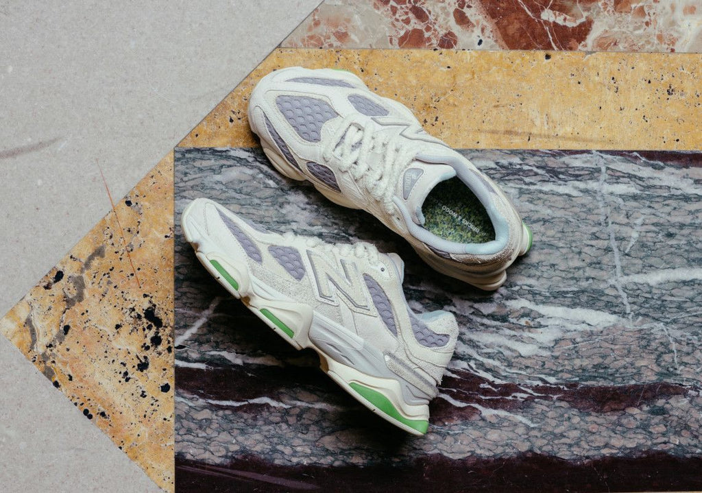 New Balance 9060 (Mushroom with Grey and Shamrock Green / Bricks & Wood Collaboration)