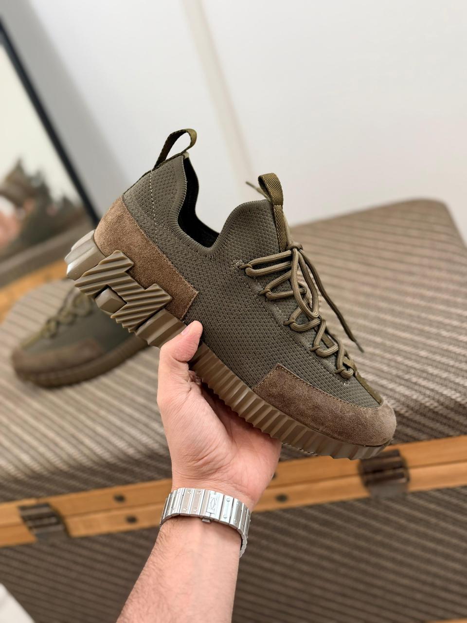 Hermès Freestyle Sneaker (Khaki / Olive Green)