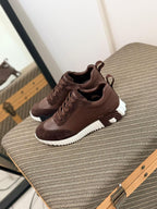 Hermès Bouncing Sneaker (Dark Brown / White)