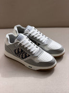 Dior B27 Low-Top Sneaker (Grey / White / Dior Oblique Jacquard)