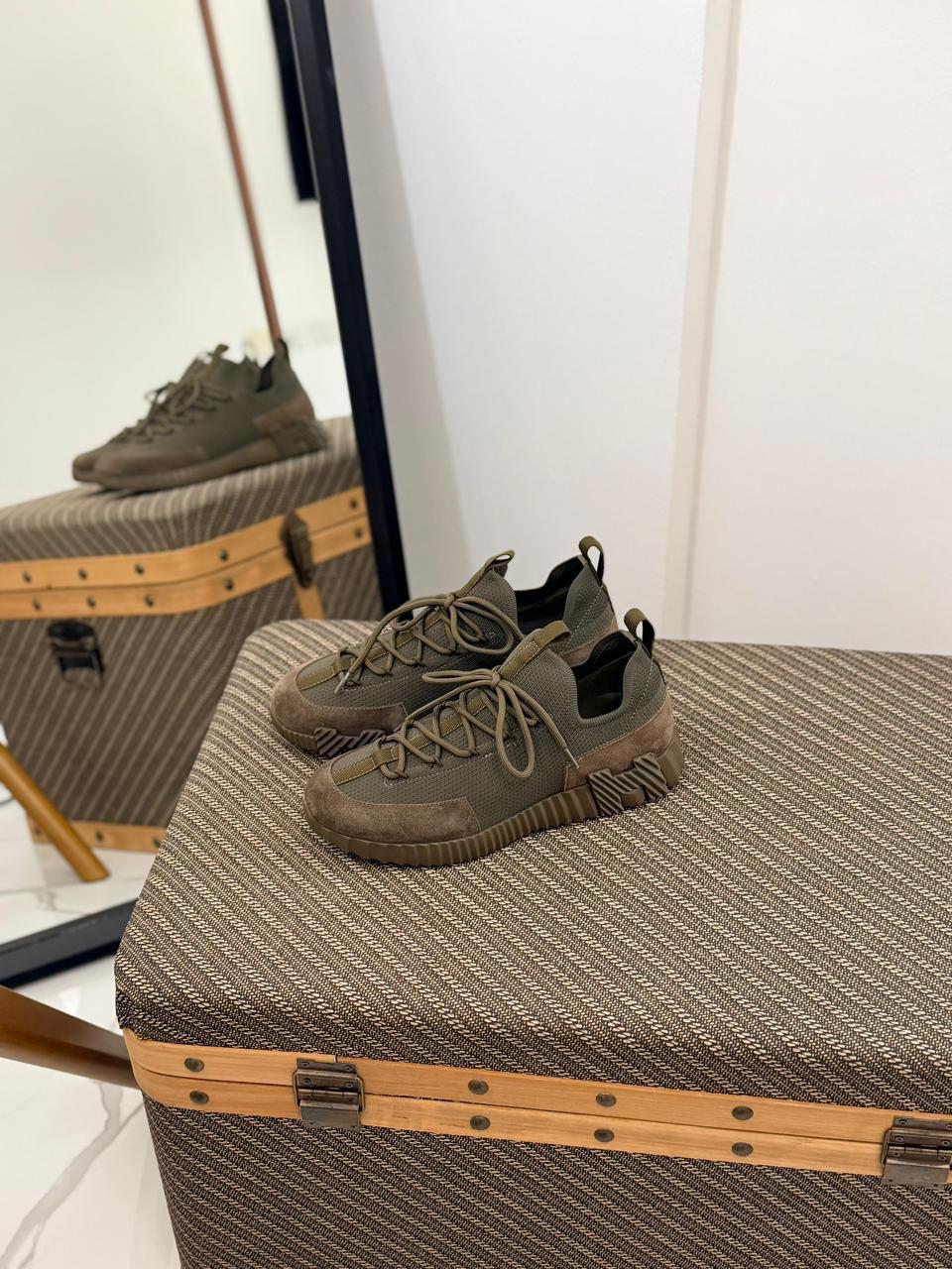 Hermès Freestyle Sneaker (Khaki / Olive Green)
