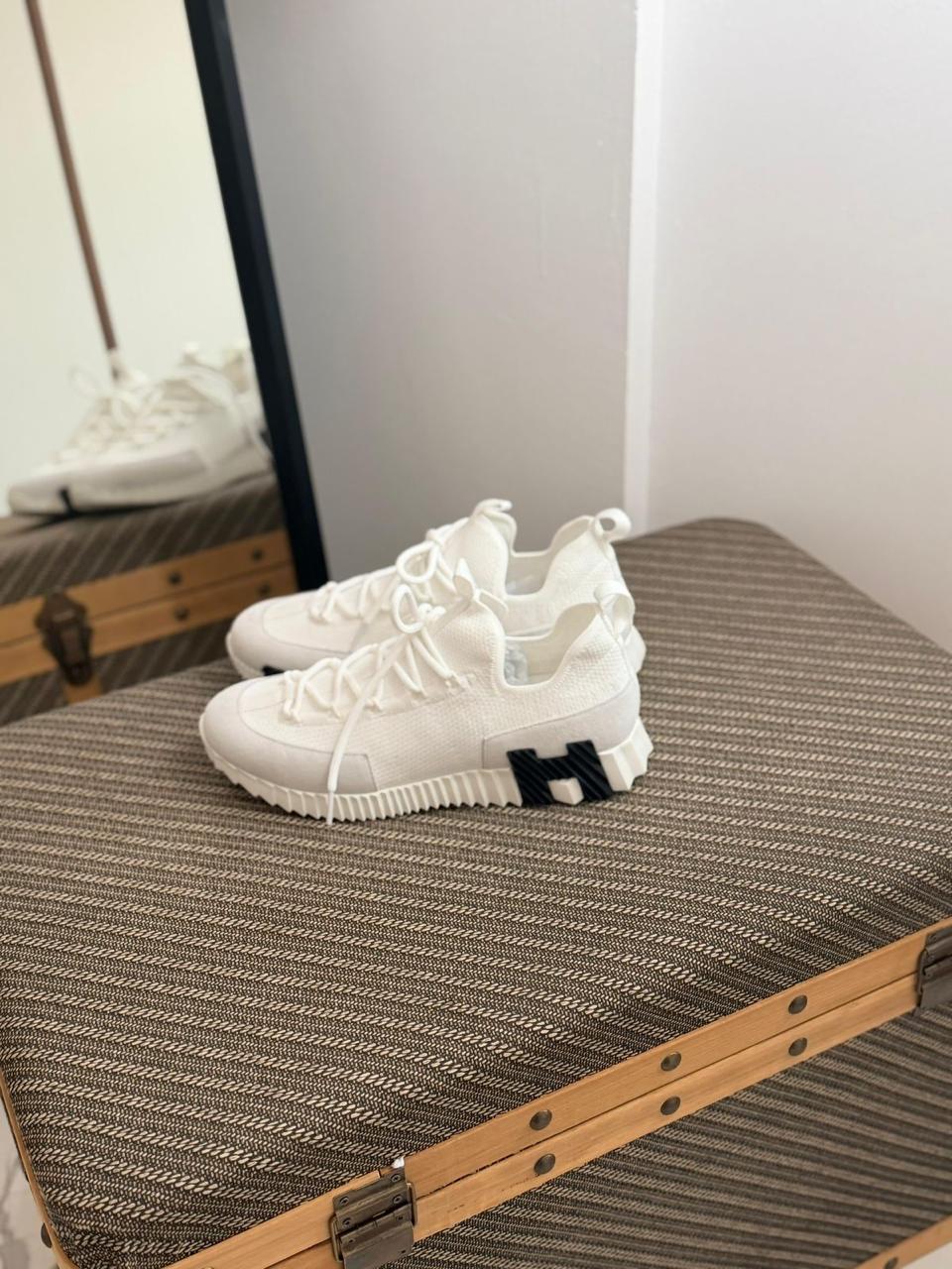 Hermès Freestyle Sneaker (White / Black)
