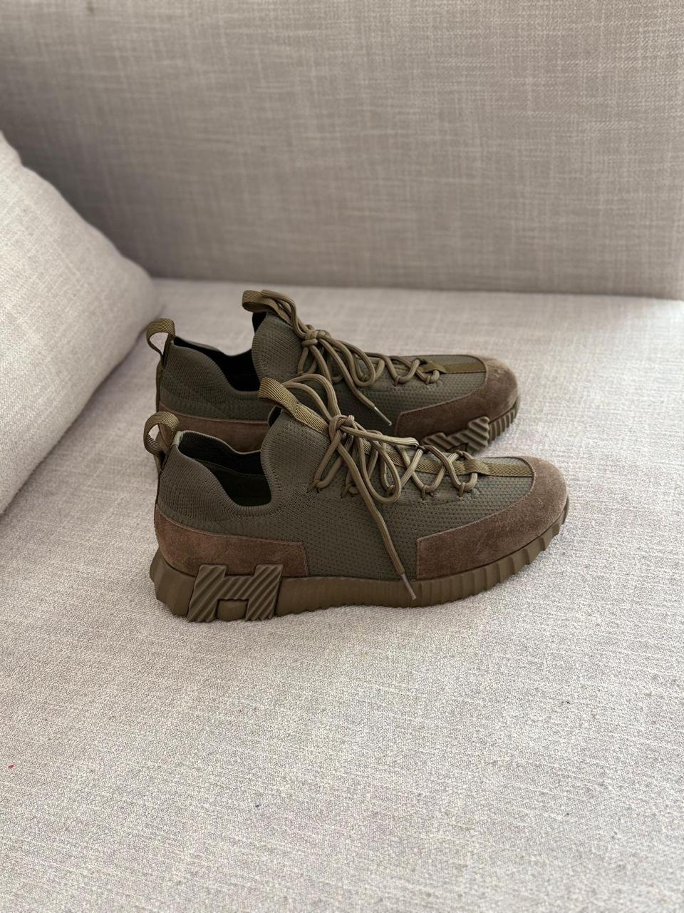 Hermès Freestyle Sneaker (Khaki / Olive Green)