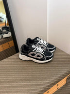 Dior B30 Sneaker (Black / White / Reflective Silver)