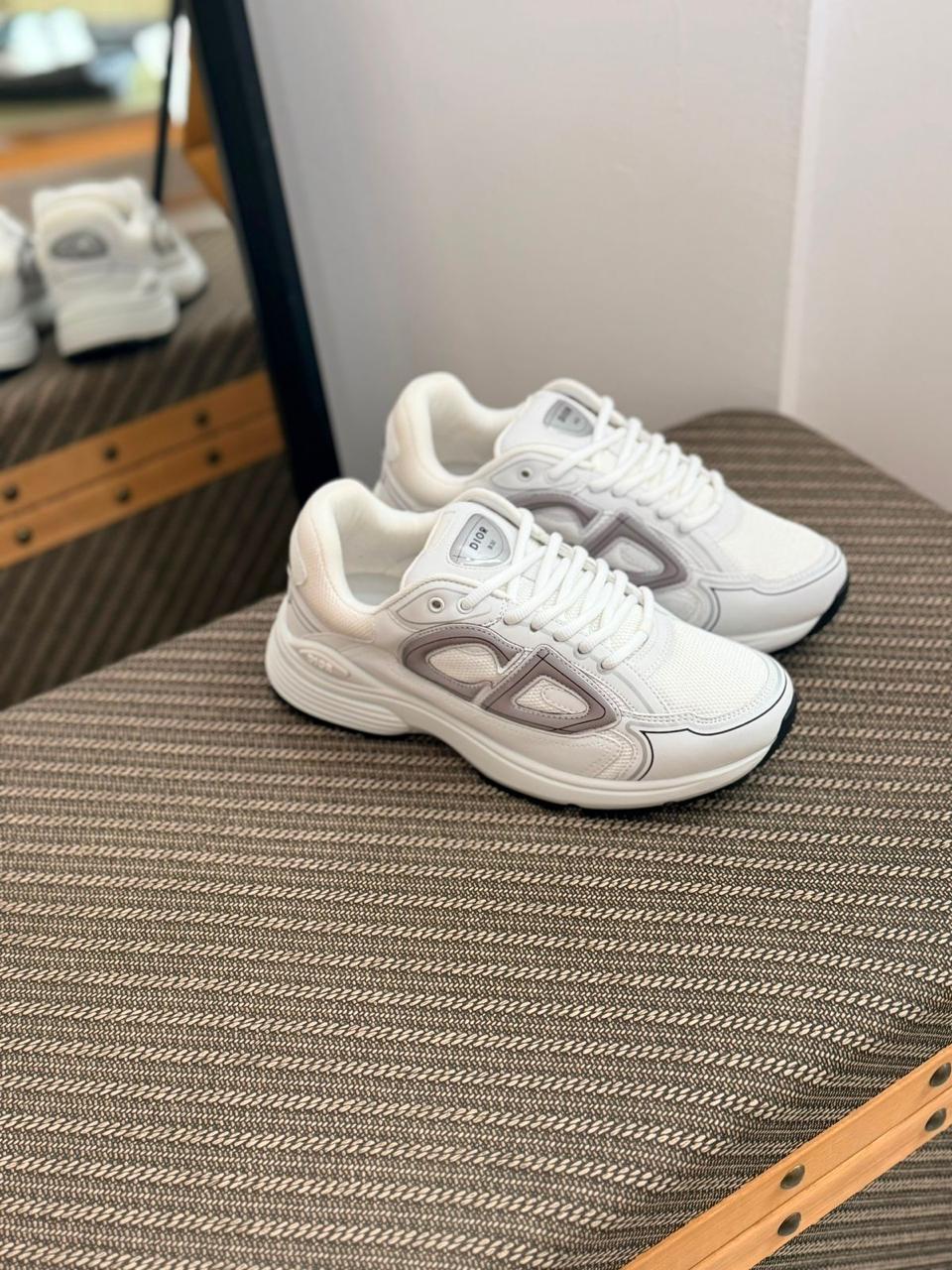 Dior B30 Sneaker (White / Grey)