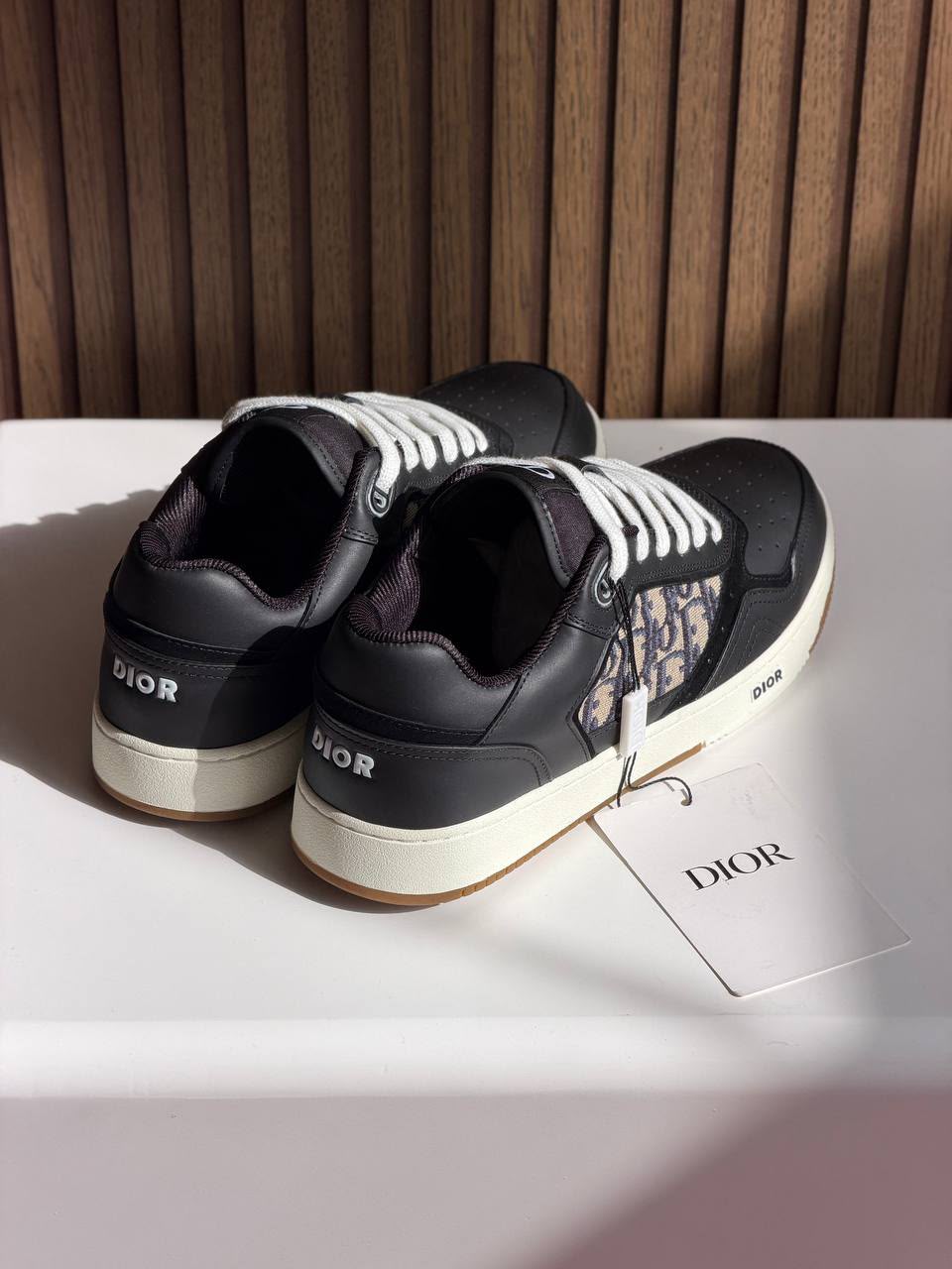 Dior B27 Low-Top Sneaker (Black / Dior Oblique Jacquard)