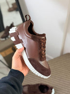 Hermès Bouncing Sneaker (Dark Brown / White)
