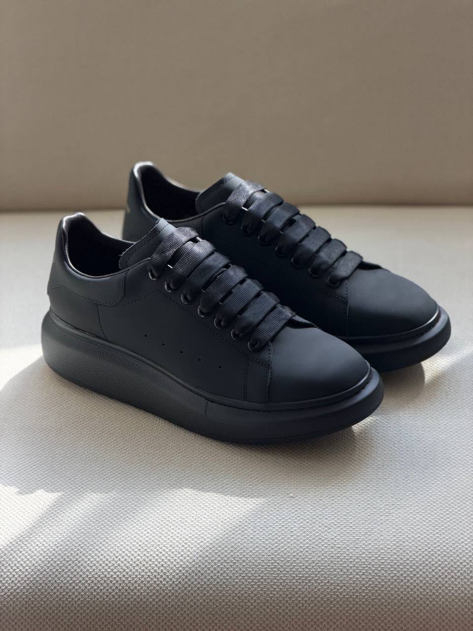 Alexander McQueen Oversized Sneaker (Monochrome Black / Matte Finish)