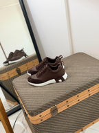 Hermès Bouncing Sneaker (Dark Brown / White)