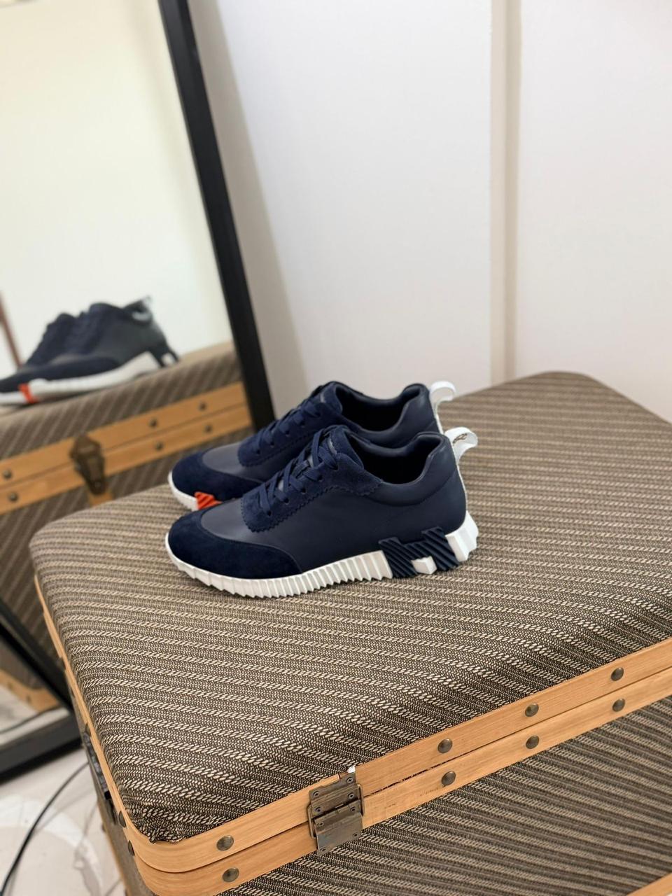 Hermès Bouncing Sneaker (Navy Blue / White)