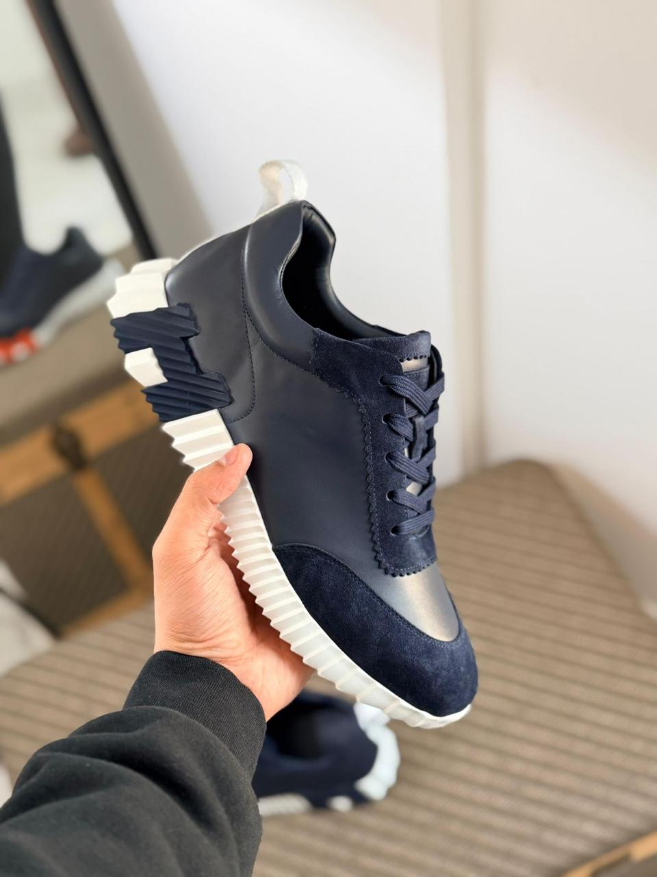 Hermès Bouncing Sneaker (Navy Blue / White)