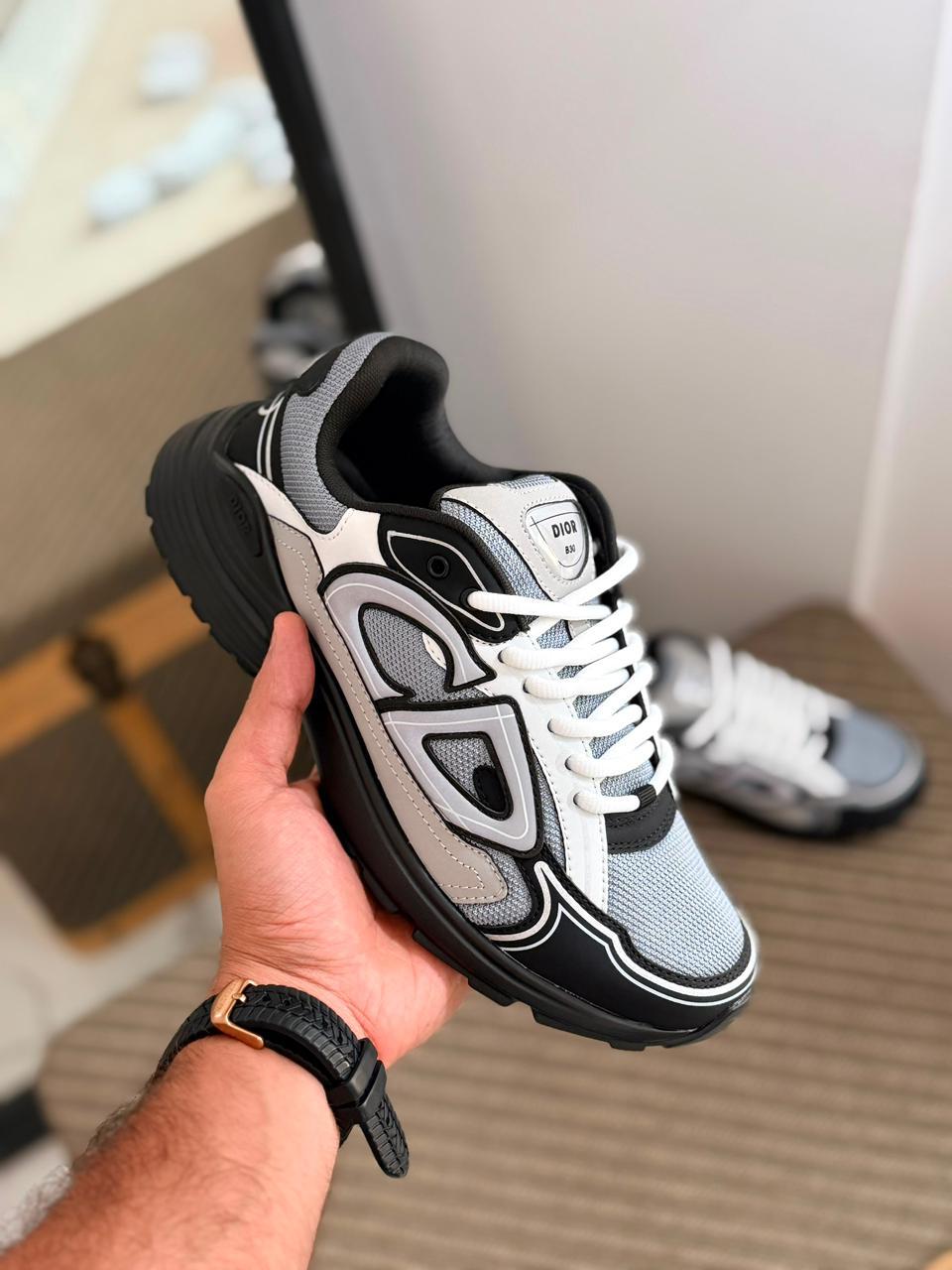 Dior B30 Sneaker (Grey / Black / White)