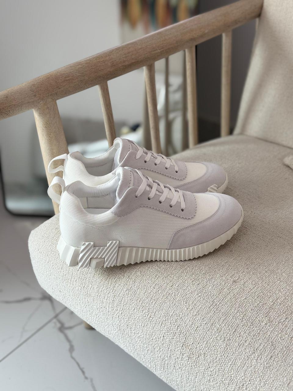 Hermès Bouncing Sneaker (White / Light Grey)